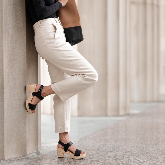 Nisolo All-Day Open Toe Clog in Black - Picture 10 of 12